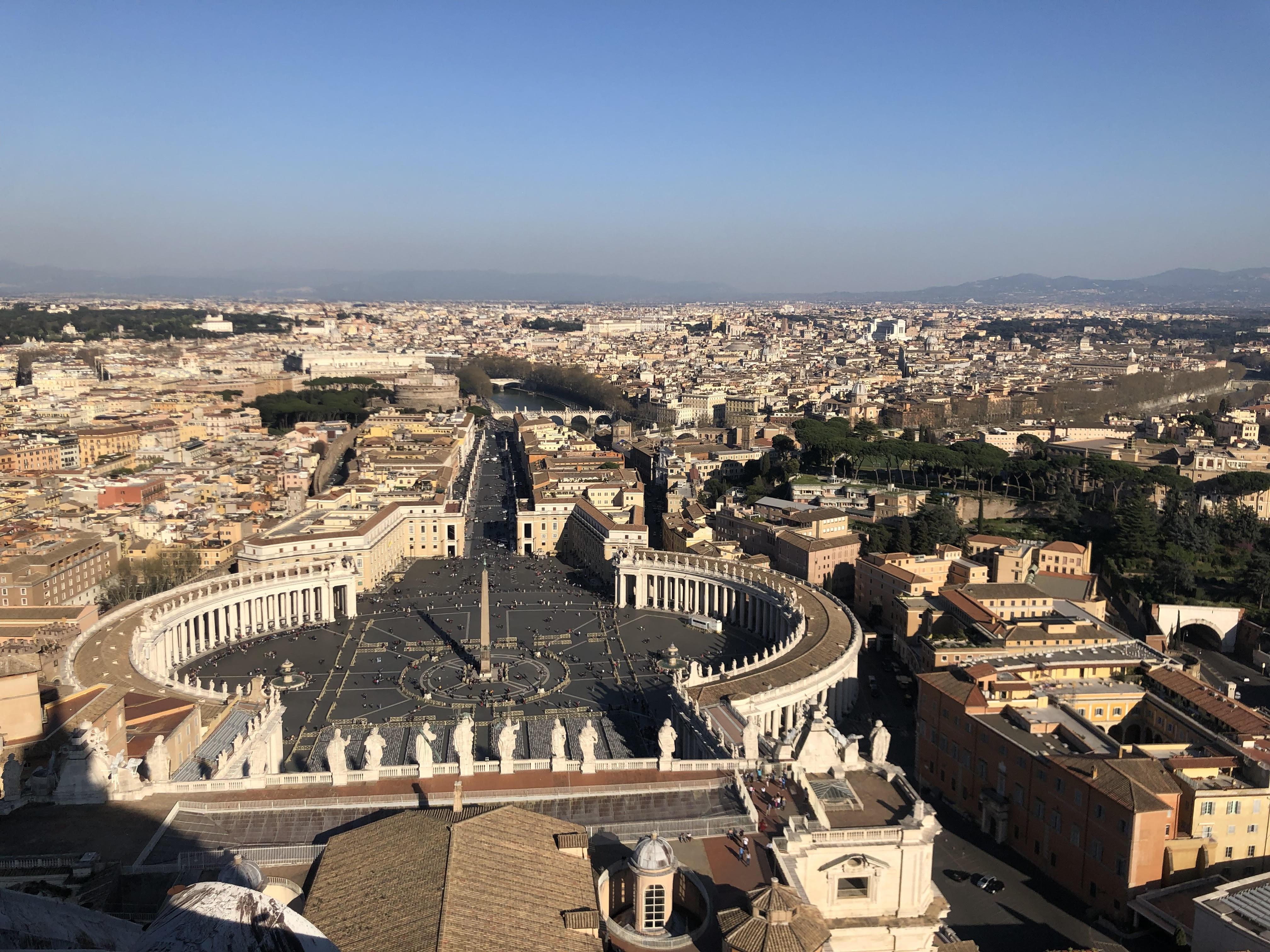 A view from St. Peter's dome in Vatican City